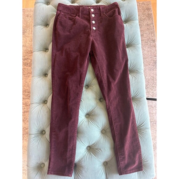Levi's 721 High Rise Skinny Pants Women's W30  Maroon Corduroy - Picture 1 of 7